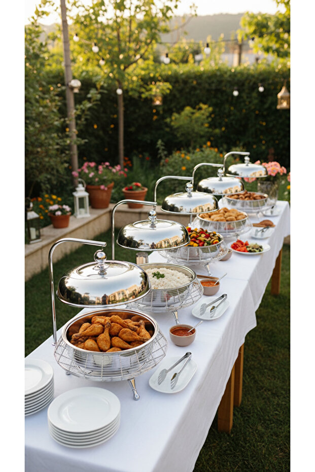 سخان بوفية صحن تقديم الطعام 4 لتر - 4