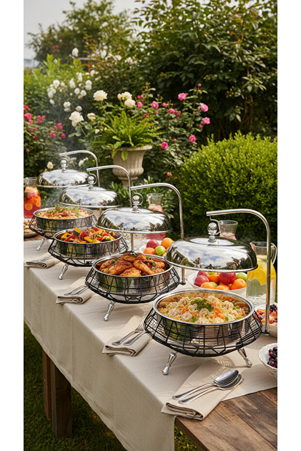 سخان بوفية صحن تقديم الطعام 8 لتر - 6