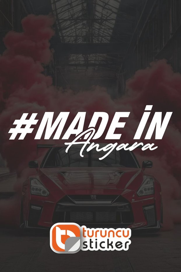 Maden İn Angara Sticker 20X5.8 cm – Vehicle – Motor – Laptop – Helmet Sticker Sticker