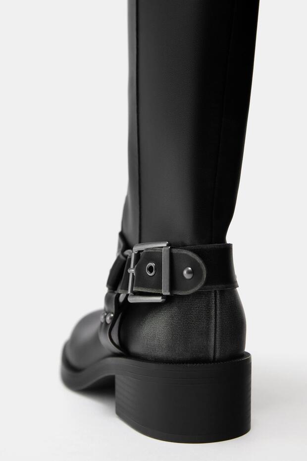 Yüksek bilekli eskitme biker bot - 4