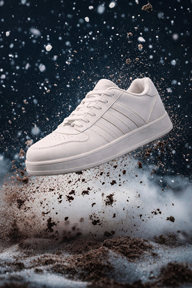Women's Daily Premium White Sneaker Walking Shoes