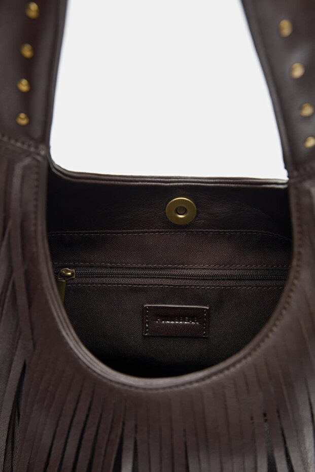 Püsküllü shopper çanta - 4