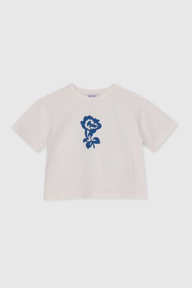 Baby Girl Short Sleeve White T-Shirt