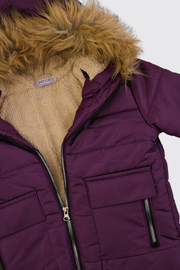 Kız Bebek Mürdüm Mont - 3