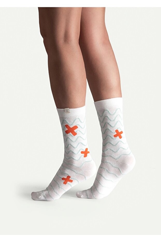 Wavex - Wit Unisex Soket Çorap - 3