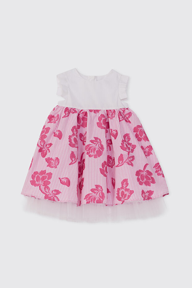 Baby Girl Floral Patterned Pink Dress