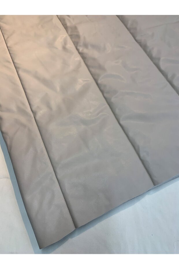 Leather Quilted Fabric Stone Color Fiber - One Sided