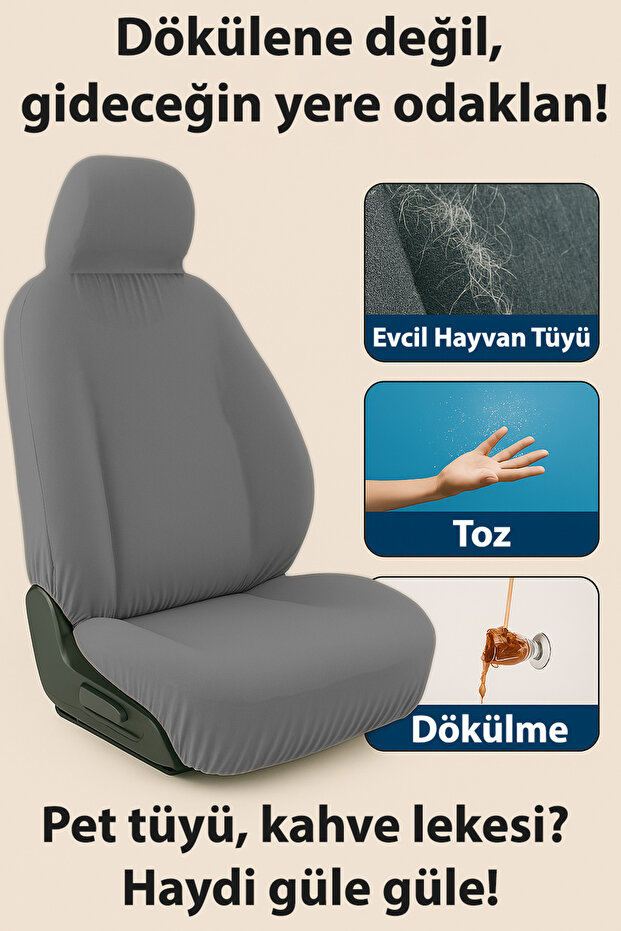 Seat Cover Set Compatible with Honda Stream Basic Set - 6