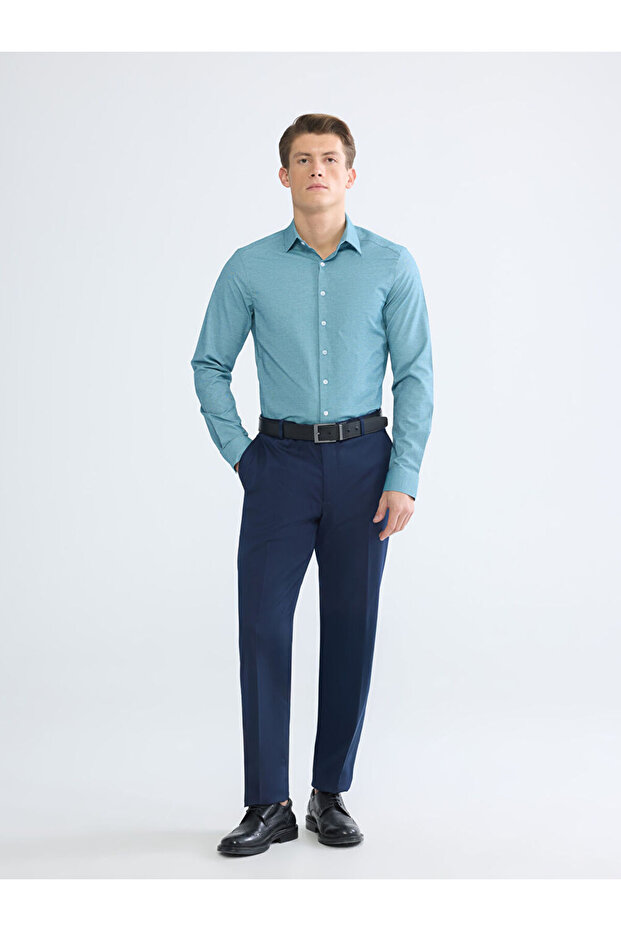 Slim Fit Dobby Men's Shirt