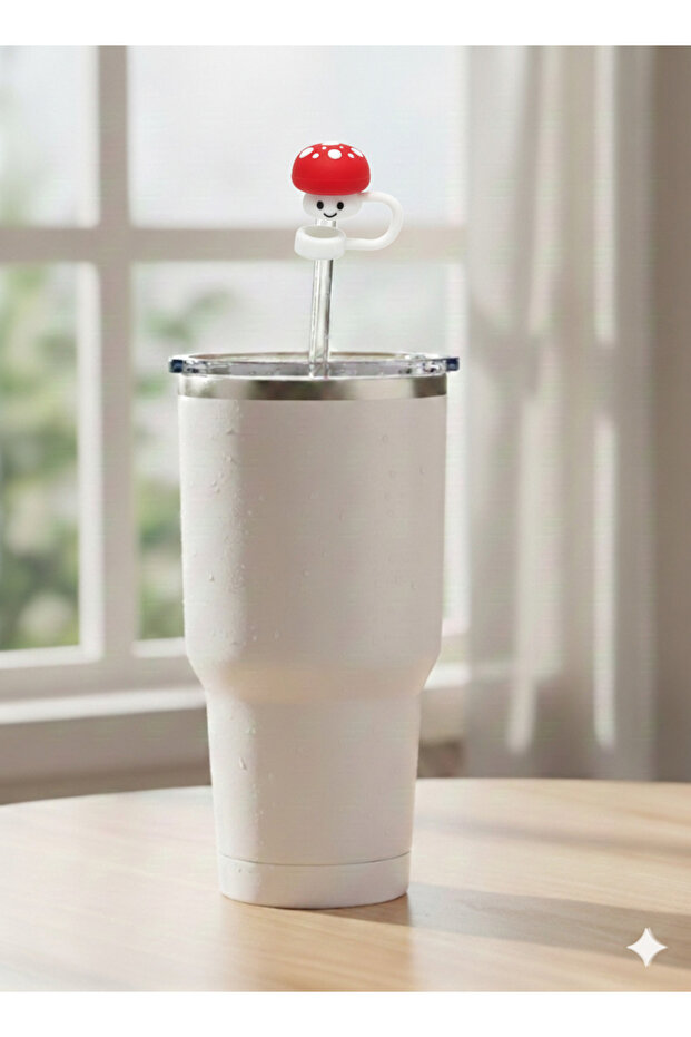 Silicone Straw Stopper Cap Dustproof Cover Shaped Straw Head for Stnly Quencher Thermos