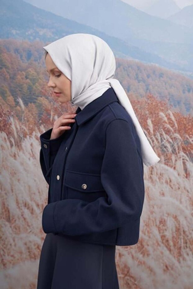 Monogram Pattern Shawl 3098-Silver - 2