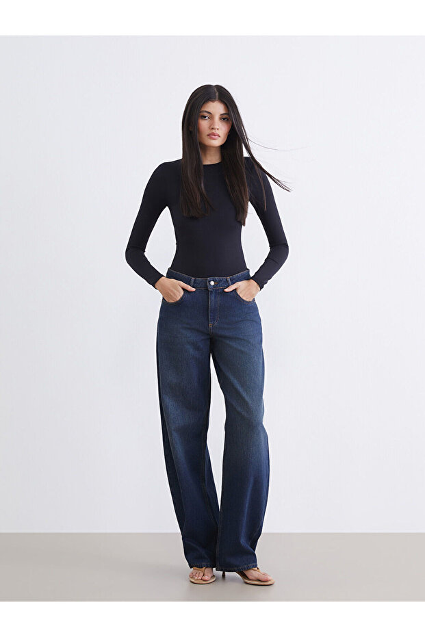 Nevavm Balloon Fit Women's Jean Pants with Difference