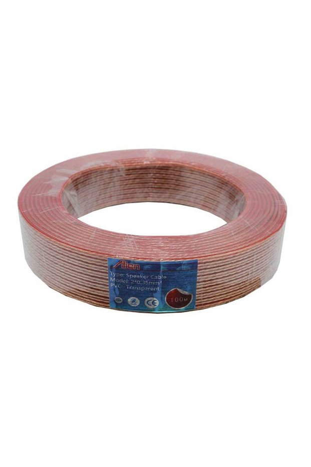 Transparent Speaker Cable 2×0.35mm Roll 100m
