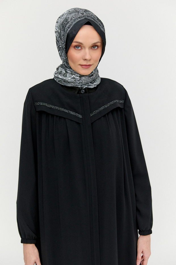 Taş Detaylı Ferace - 4