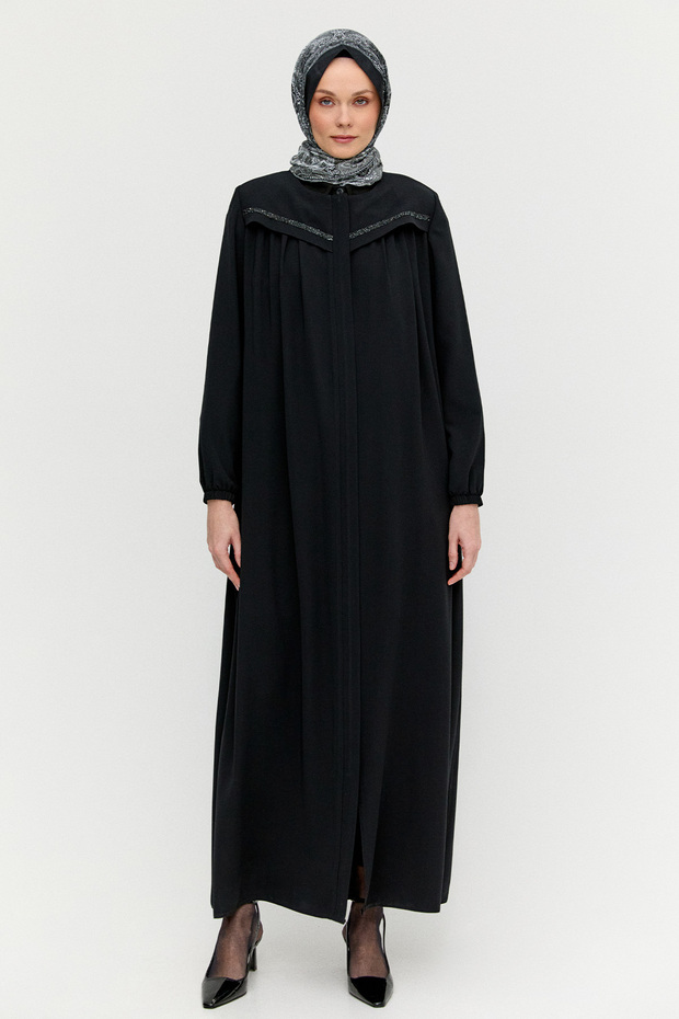 Taş Detaylı Ferace - 2