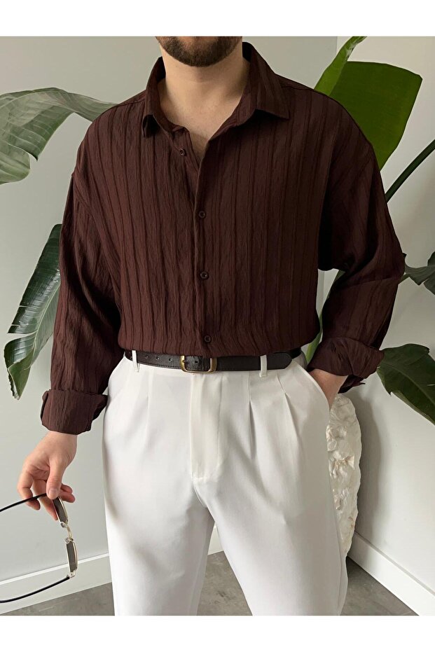 Modal Oversize Gömlek - 5