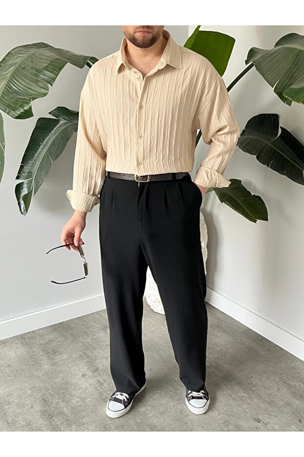 Modal Oversize Gömlek - 5