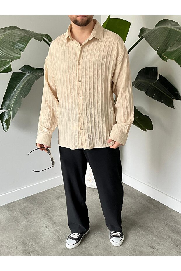 Modal Oversize Gömlek - 4