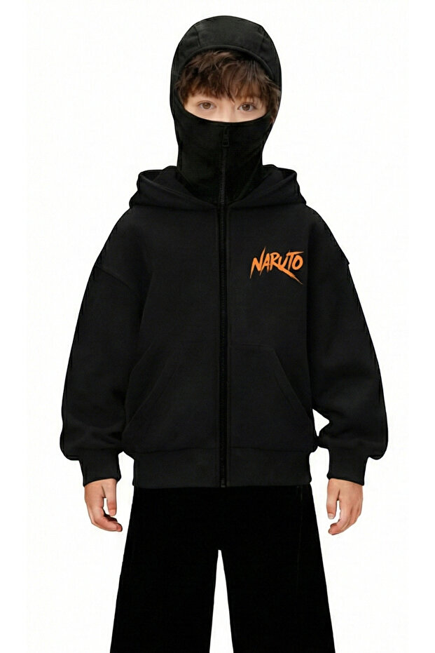 Snow Mask Ninja Unisex Zippered Sweatshirt Cardigan 3 Yarn Thick Zippered