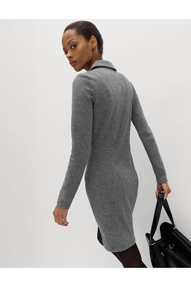 Pamuk Karışımlı Mini Elbise - 4