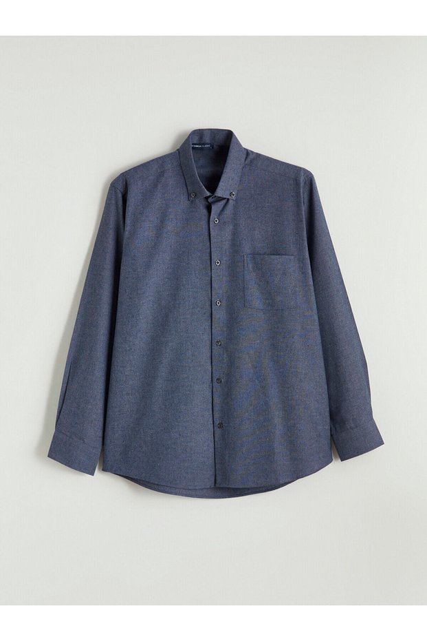 Ozmarka New Season Regular Fit Gabardine Men's Shirt