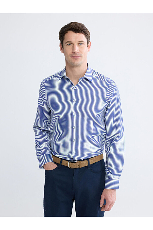 Slim Fit Striped Men's Shirt