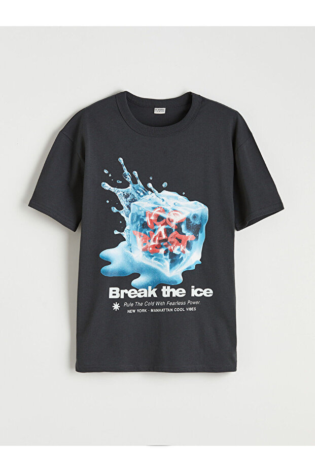 Anthracite New York Printed Boy's T-Shirt