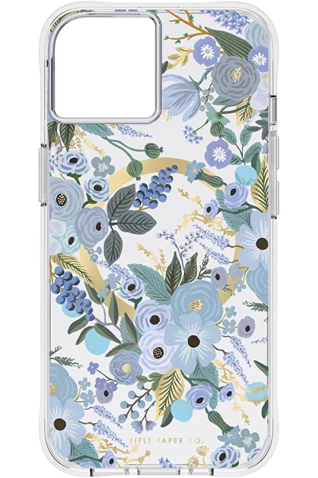 Rifle Paper Clear MagSafe Etui iPhone 14 Plus (Garden Party Blue)