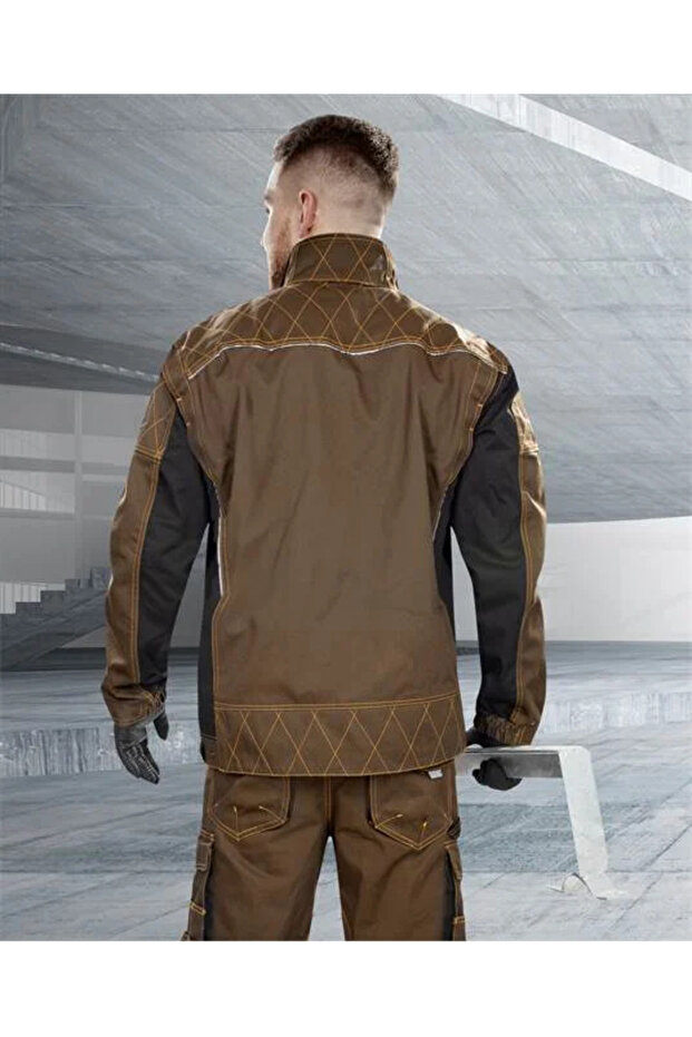 Men's brown-black work jacket, VISION - 2