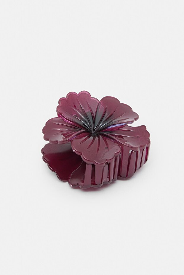 Çiçekli kürk tokası - 3