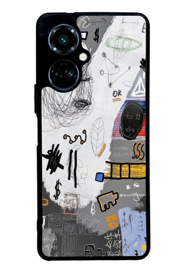 Tecno Camon 19 Glossy Phone Case with Mathematical Board Design
