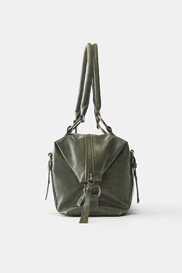 Mini tokalı tote çanta - 3