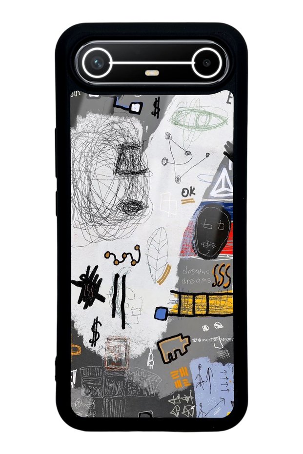 Tecno Spark Slim Glossy Phone Case with Mathematical Board Design
