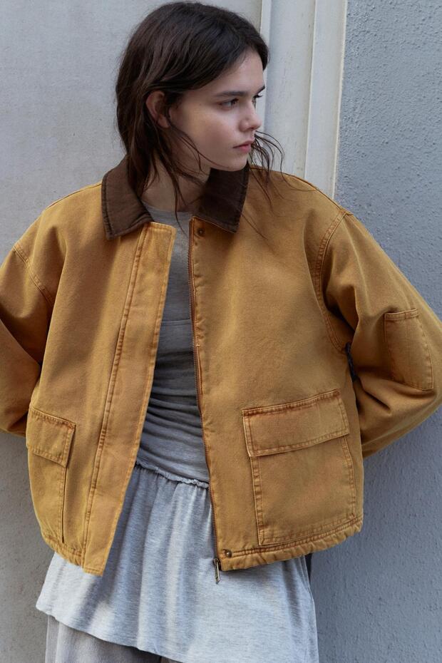 Kombine yakalı ceket - 1