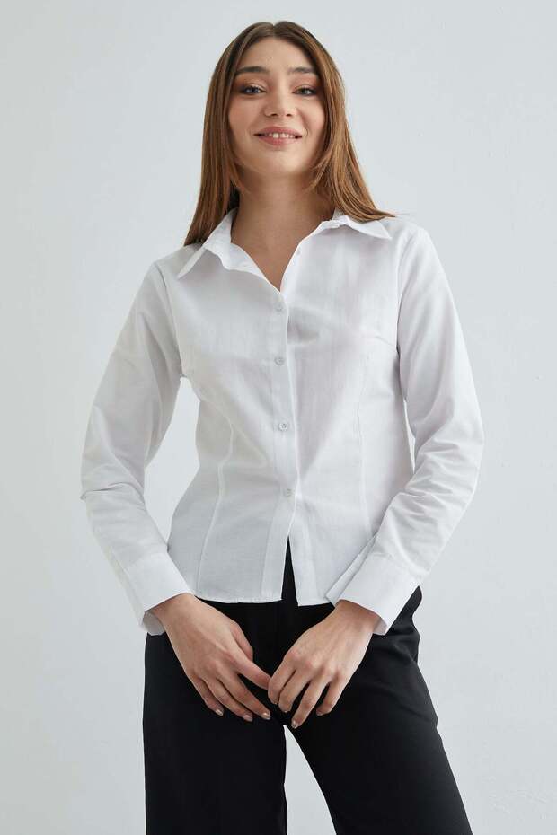 Basic Pensli Slim Fit Gömlek - 4