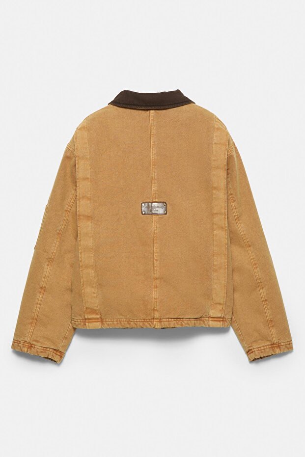 Kombine yakalı ceket - 8