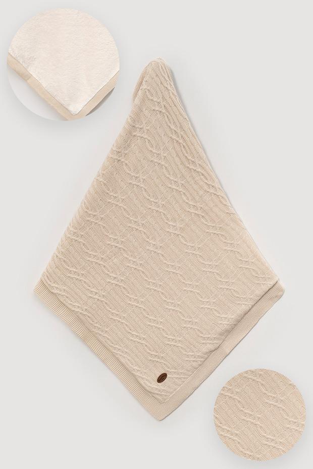 Riffy Patterned Knitwear Baby Plush Blanket