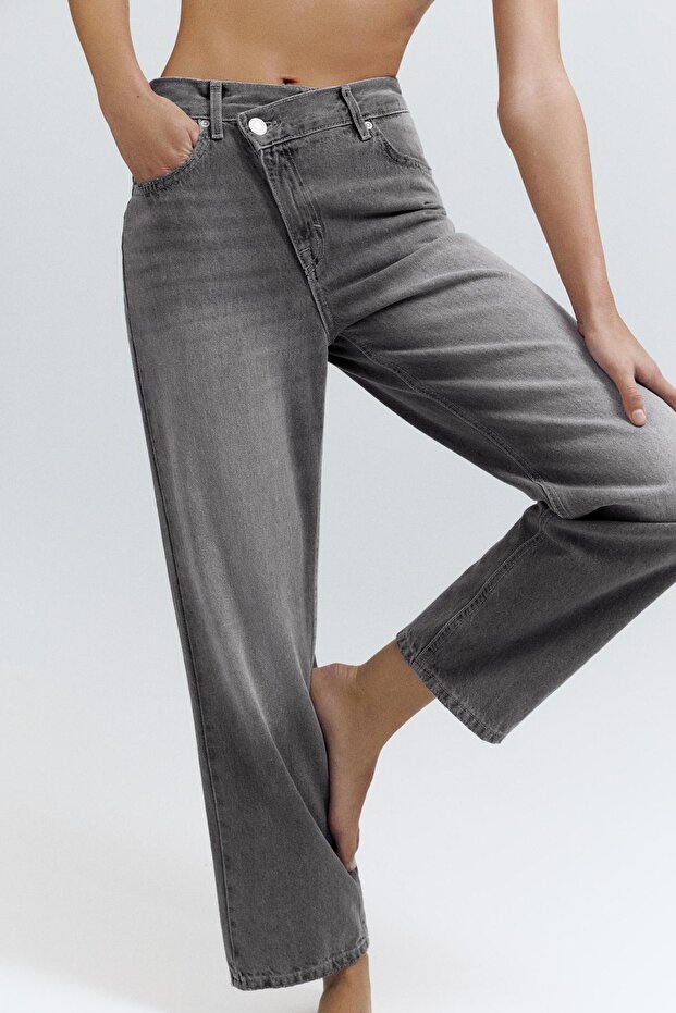 Çapraz bel straight fit jean - 4