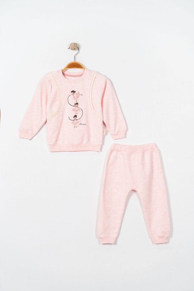 Printed Girls' Baby Clothes Seasonal 2-Piece Tkm