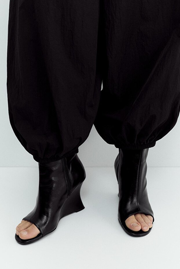 Naylon görünümlü şalvar pantolon - 6