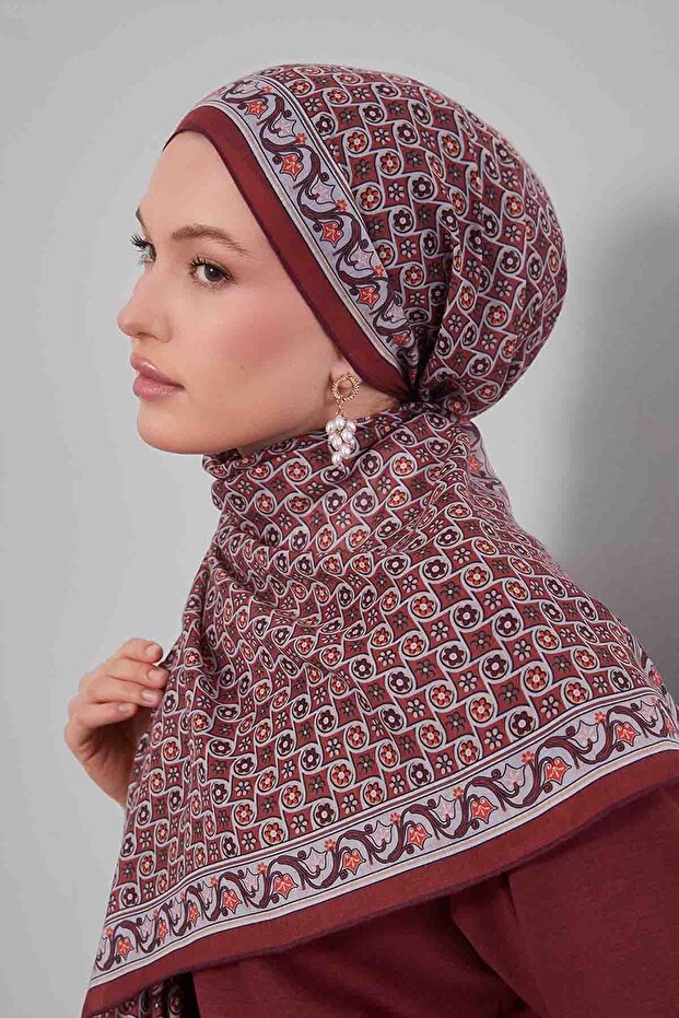 وشاح من القطن الحريري بنمط الأقمشة والديزي