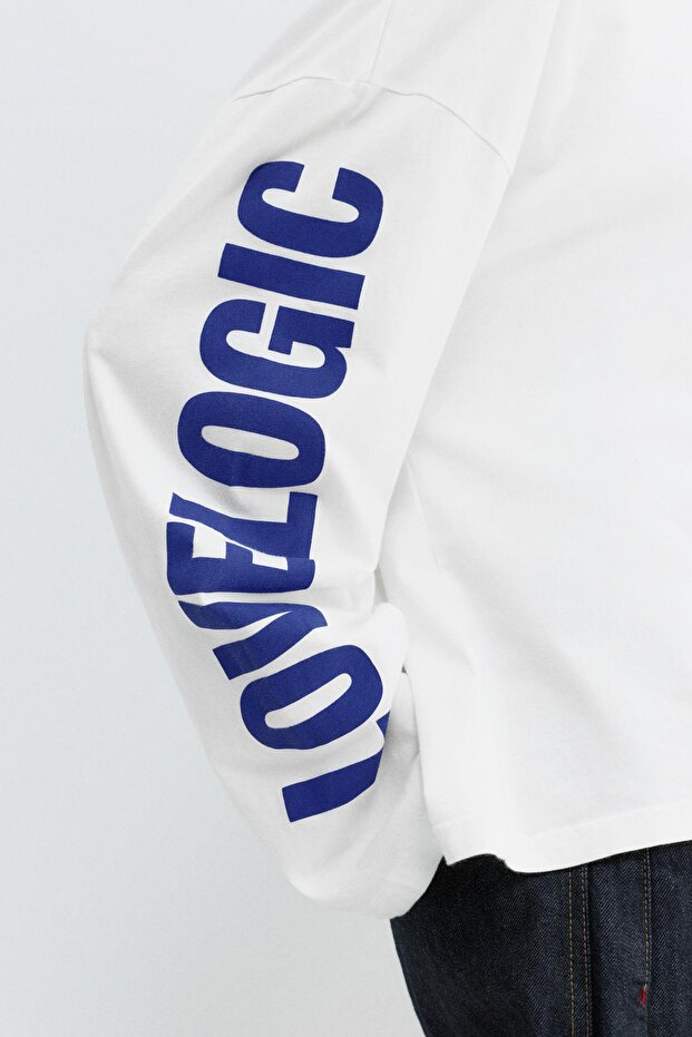 Love grafik baskılı t-shirt - 3