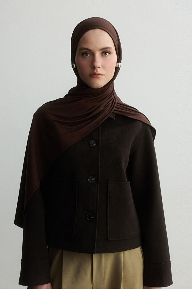 ÇİKOLATA KAHVE BAMBU PENYE ŞAL - 1