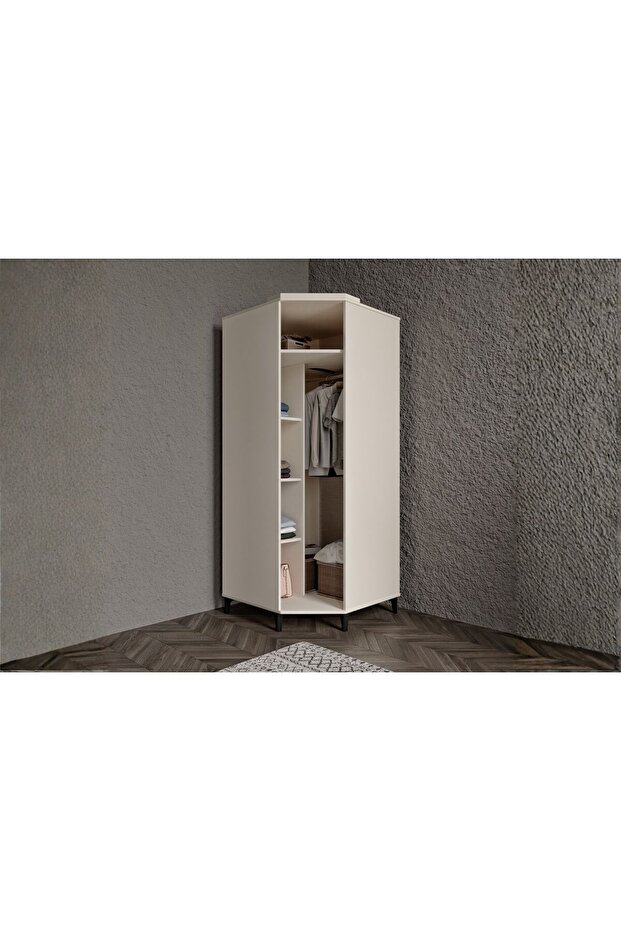 Hima Walnut Köşe Gardırop - 4