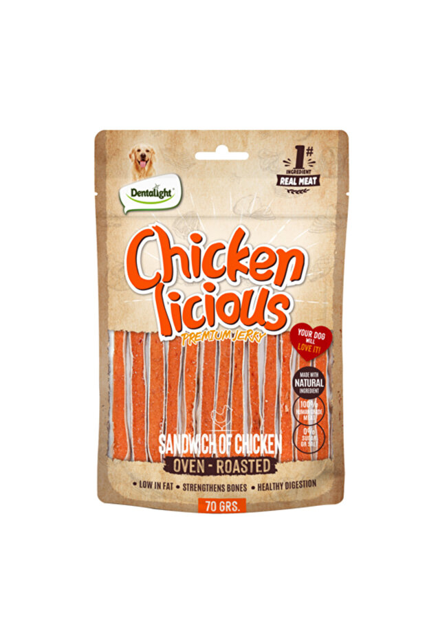 Chicken Licious Jerky Treats For Dogs-Sandwitch of Chicken 70g