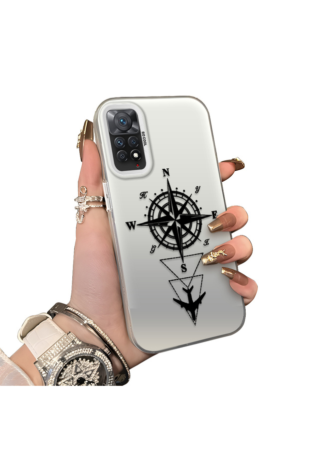 Redmi Note 11 Pro 5g Compatible Hard Acrylic Back Silicone Edge Lens Protection Case