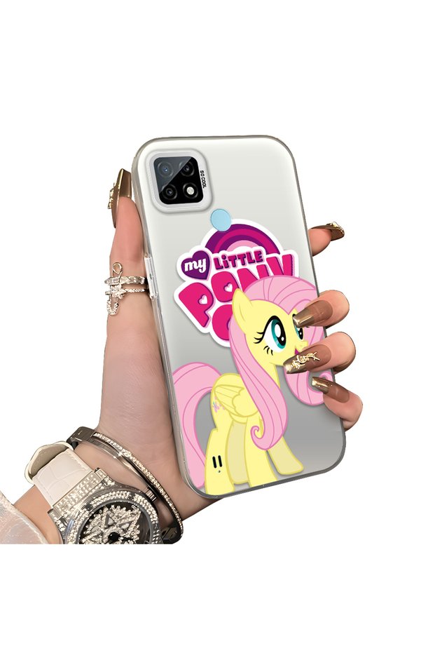 Realme C21 Compatible Hard Acrylic Back Silicone Edge Lens Protection Case My Little Pony