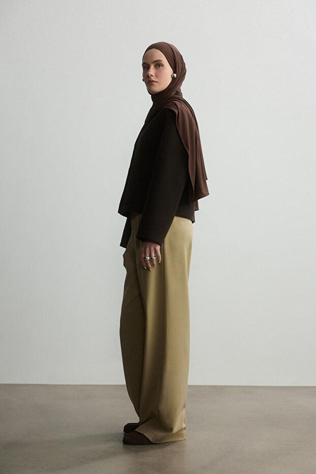 ÇİKOLATA KAHVE BAMBU PENYE ŞAL - 5