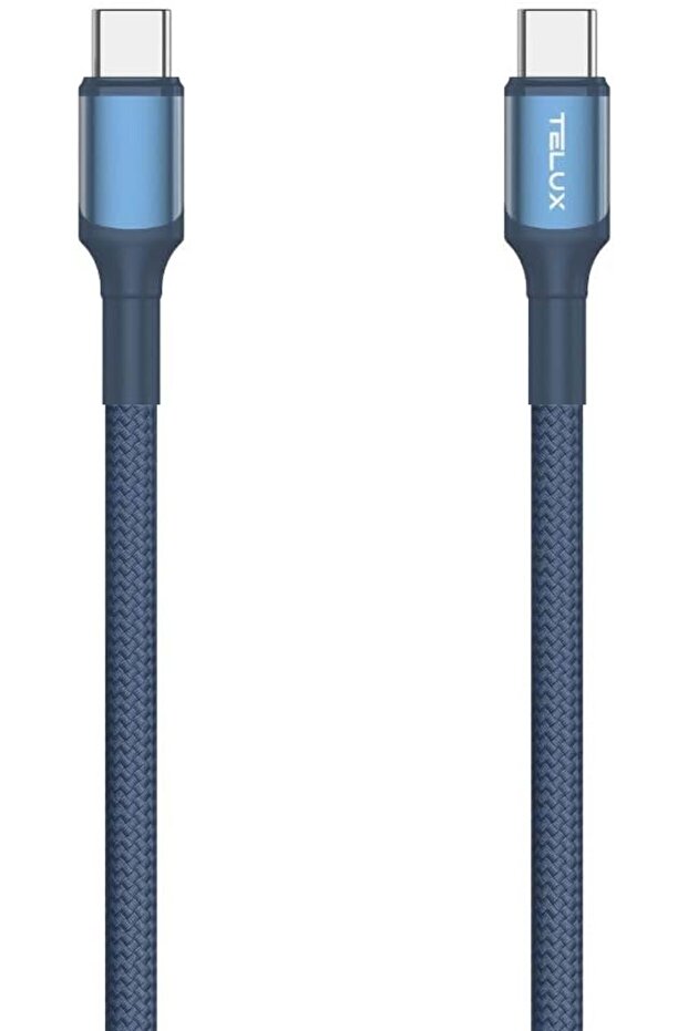 FLEXIX 60W USB-C to USB-C Braided Cable 1m, Laptop Compatible, 10K+ Bend Lifespan, Data Transfer