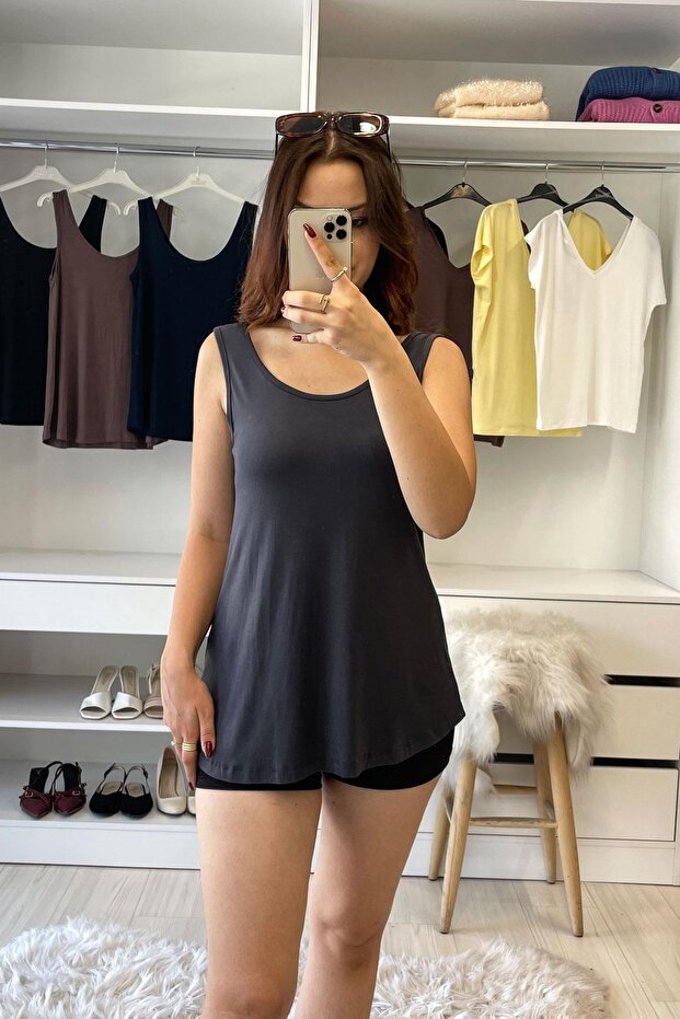 قميص داخلي أساسي - أنثراسايت - 1